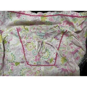 Papo D'Anjo Dress / Tunic White with Flowers Size 8 Girls